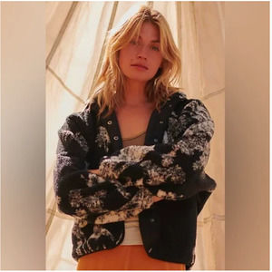 Free People Movement Rocky Ridge Hit The Slopes Printed Fleece Jacket XS